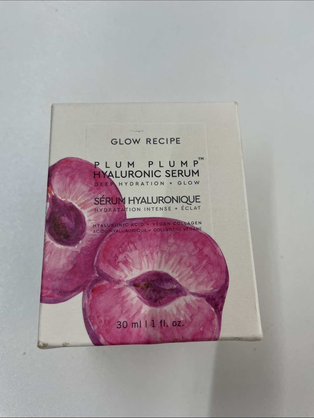 Glow Recipe Plum Plump Hyaluronic Serum — Pink & White